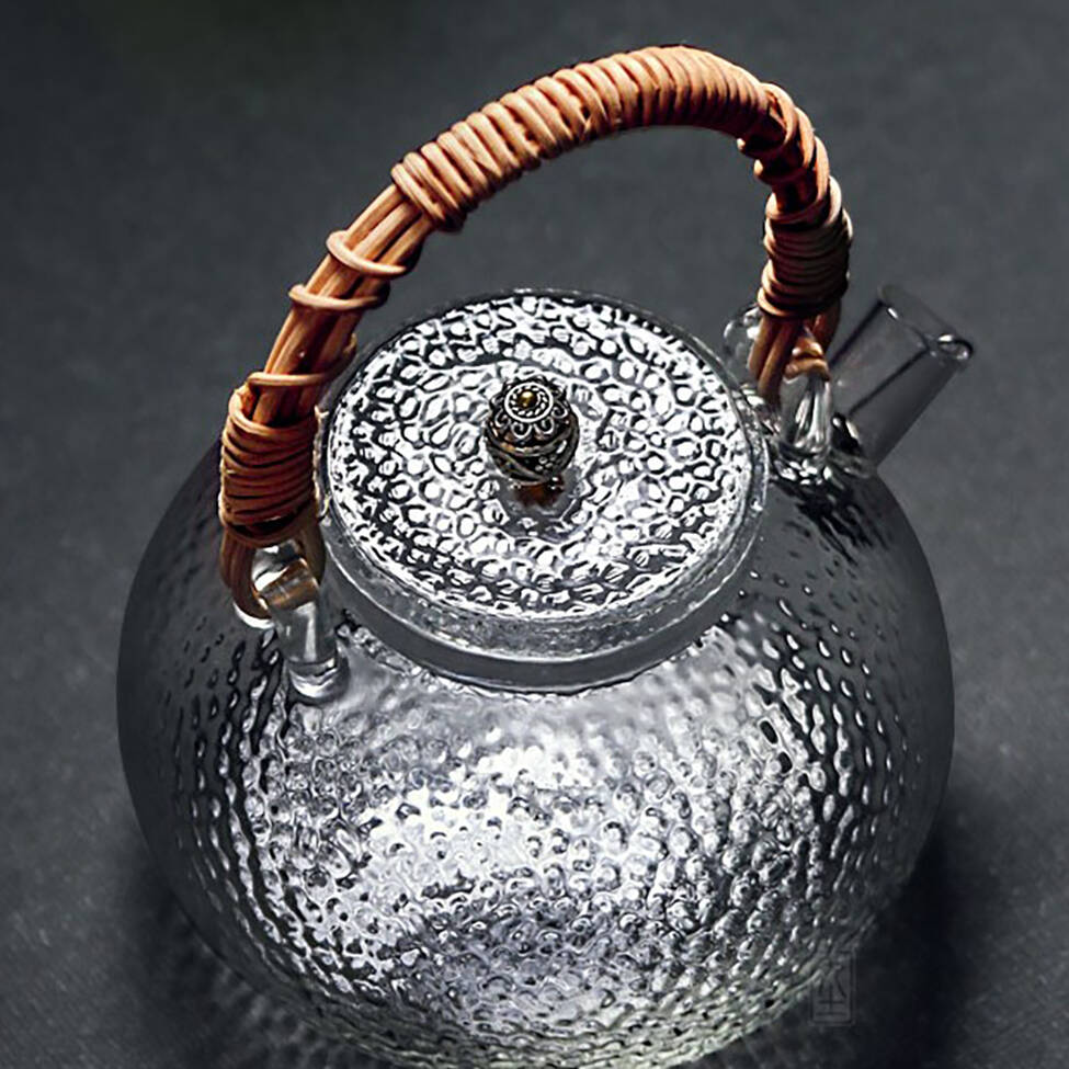 Glass Teapot Kettle With Hammered Texture By Rendy Shop UK
