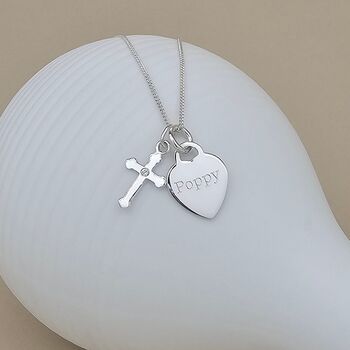 Personalised Child's Confirmation Cross Necklace, 2 of 4
