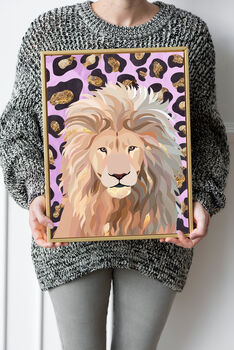 Custom Leopard Print Lion Animal Art, 2 of 7