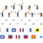Personalised Signal And Semaphore Flags Name Print, thumbnail 6 of 6
