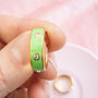 Non Tarnish Enamel Diamante Open Adjustable Ring, thumbnail 4 of 8