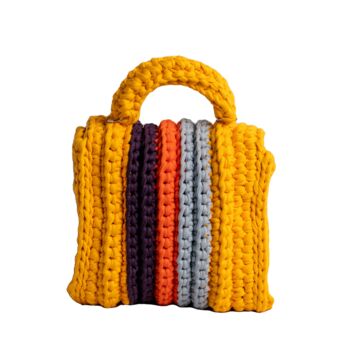 Multicoloured Crochet Knit Hand Bag, 5 of 5