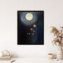 Lost In Space Dreams Abstract Planets Wall Art Print, thumbnail 4 of 6