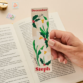 Personalised Birth Flower Bookmark, 2 of 6