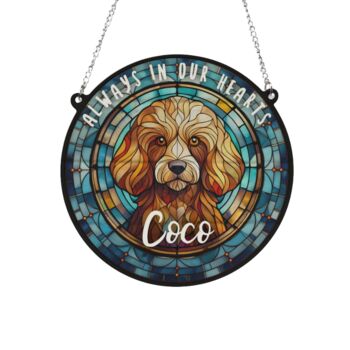 Poodle Red Memorial Suncatcher, 2 of 6