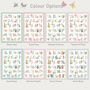 Floral Childrens Educational Alphabet Print With Border, thumbnail 3 of 4