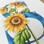 S Is For Sunflowers Letter Print, Personalised, thumbnail 4 of 9