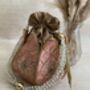 Pink Handcrafted Raw Silk Potli Bag/Wrist Bag, thumbnail 4 of 4