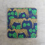 Leopard And Monstera Leaf Coasters, thumbnail 1 of 3