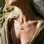 Siren’s Teardrop Purple Amethyst Necklace Gold Or Silver, thumbnail 2 of 4