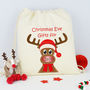 Personalised Rudolph Christmas Eve Sack, thumbnail 1 of 3