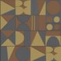 Taking Shape Wallpaper, Straw + Terracotta + Grey, thumbnail 2 of 6