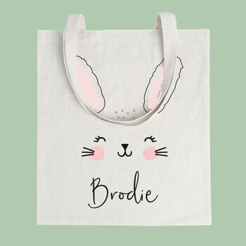 Personalised Easter Bunny Egg Hunt Bag, 3 of 8