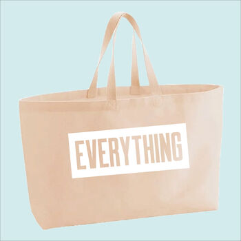 Everything Premium Canvas Oversized Tote Bag, 6 of 9