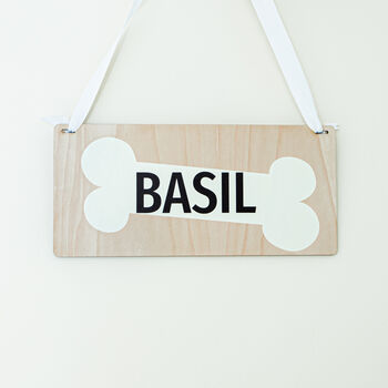Personalised Wooden Dog Kennel Hanging Sign, 4 of 6