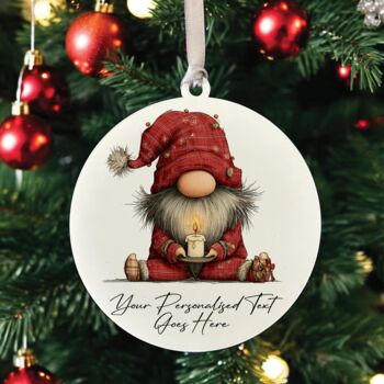 Personalised Christmas Gonk Gnome Hanging Bauble Decoration, 7 of 11