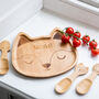 Personalised Fox Bamboo Plate And Cutlery Set, thumbnail 1 of 5