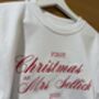 Custom Embroidered 'First Christmas As Mrs…' Personalised Surname Sweatshirt, thumbnail 3 of 4