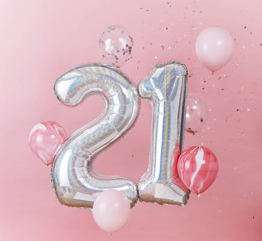 21st Birthday Celebration Balloon Bundle, 1 of 3