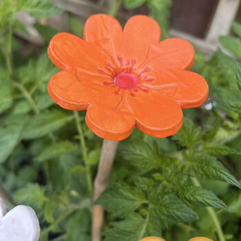 Ceramic Flower Cane Toppers And Bee Bath, 3 of 11