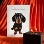 Dachshund Engagement Or Wedding Congratulations Card, thumbnail 1 of 2