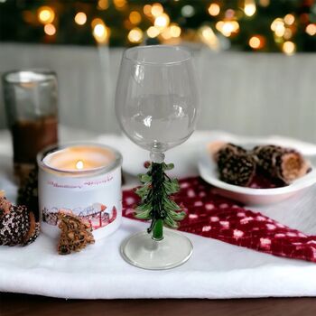 Christmas Tree Stem Wine Glass, 5 of 6