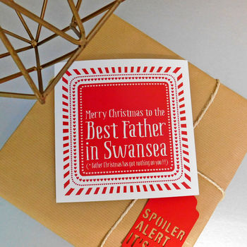Personalised Best Father Christmas Card, 2 of 3