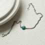 Sterling Silver Round Turquoise Bracelet, thumbnail 3 of 5