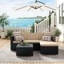 Rattan Patio Furniture Set With Sofa And Table, thumbnail 1 of 9