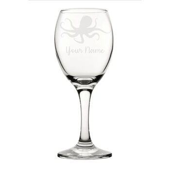 Personalised Octopus Engraved Glass, 2 of 6