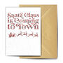 Santa Dots Is Coming To Town Plantable Christmas Card, thumbnail 1 of 2