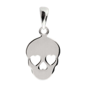 Sterling Silver Sugar Skull Halloween Jewellery Pendant And Chain – Perfect For Spooky Fun, 4 of 5