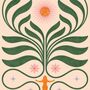 Rise Flow Grow, Floral Bohemian Sun Art Print, Botanical Yoga Poster, thumbnail 3 of 3