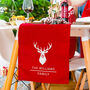 Personalised Christmas Stag Head Table Runner, thumbnail 1 of 2