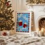'Hot Choc Time' Christmas Art Print, thumbnail 1 of 4