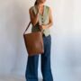 Hvisk Casset Soft Structure Bucket Bag Brown Caramel, thumbnail 1 of 2