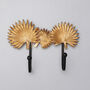 G Decor Gold Dust Double Palm Leaves Wall Coat Hooks, thumbnail 2 of 3