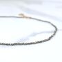 Pyrite Skinny Gemstone Beaded Necklace, thumbnail 1 of 7