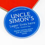 Personalised Blue Plaque Coaster For Uncle, thumbnail 4 of 5
