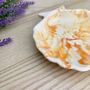 Orange Marbled Seashell Trinket Tray/ Soap Dish, thumbnail 2 of 8