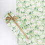 Luxury Green With Daisy's Gift Wrapping Paper 140 Gsm, thumbnail 1 of 3