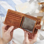Groom Leather Tri Fold Wallet, thumbnail 2 of 5