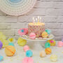 Honeycomb Paper Ball Decoration Pastel Set Of Ten, 8cm, thumbnail 1 of 4