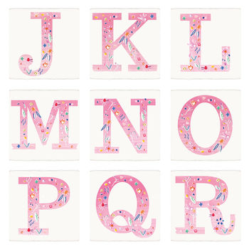 Floral Personalised Initial And Name Print, 9 of 12