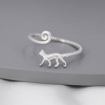 Adjustable Cat Ring In Sterling Silver, 3 of 10