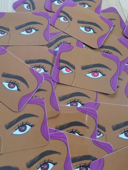 Flame Eyes Holographic Sticker, 3 of 4