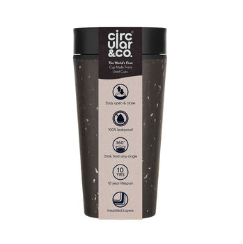 Leak Proof Reusable Cup 12oz Black And Cosmic Black, 6 of 6