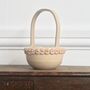 Piped Ceramic Basket In Peach, thumbnail 1 of 3