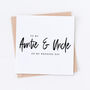 Auntie And Uncle Wedding Bridal Card, thumbnail 1 of 5