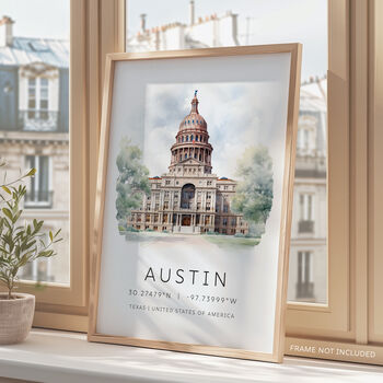 City Landmark Travel Destination Cards For Austin Texas, 2 of 7